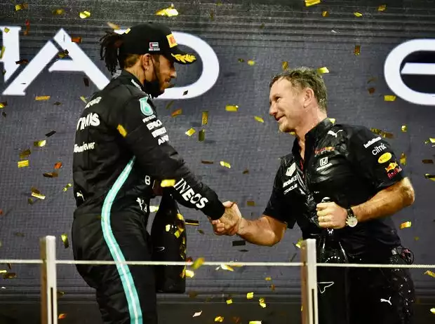 Titel-Bild zur News: Lewis Hamilton, Christian Horner