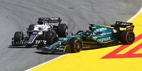 Pierre Gasly (AlphaTauri AT03) und Lance Stroll (Aston Martin AMR22) kollidieren beim Formel-1-Rennen in Spanien 2022