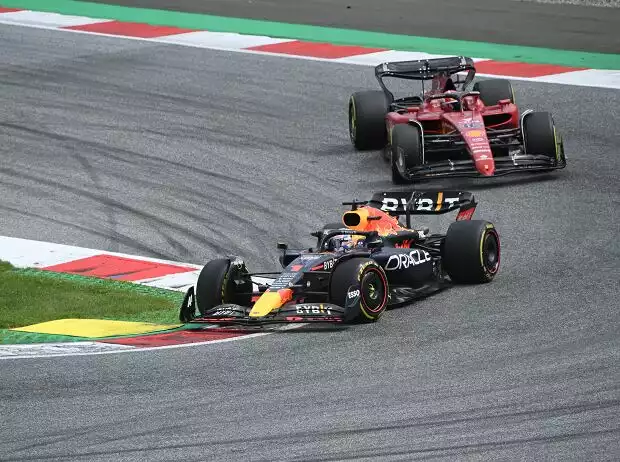 Max Verstappen, Charles Leclerc Titel-Bild zur News: Max Verstappen, Charles Leclerc