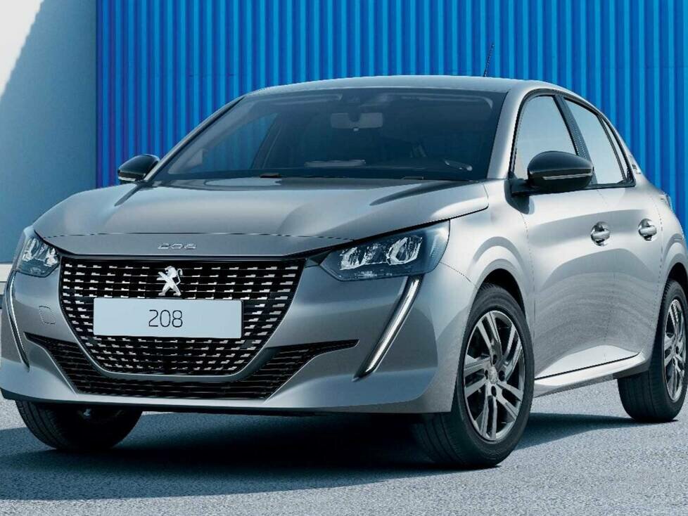 Peugeot e-208 in Silber