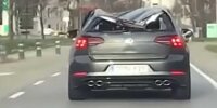 VW Golf R crushed roof