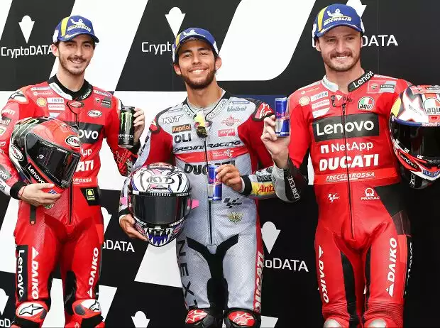 Enea Bastianini, Francesco Bagnaia, Jack Miller Titel-Bild zur News: Enea Bastianini, Francesco Bagnaia, Jack Miller