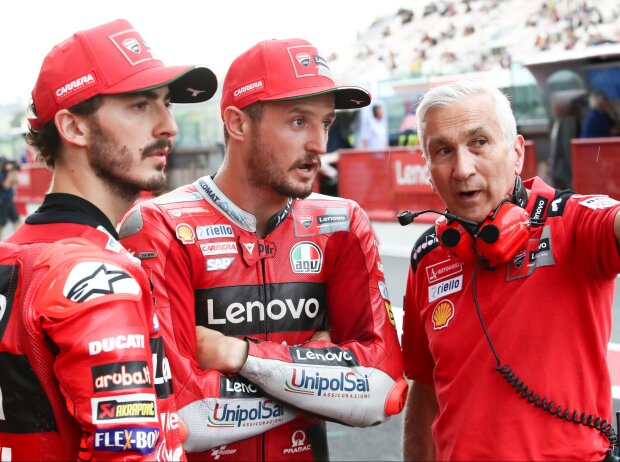 Francesco Bagnaia, Jack Miller, Davide Tardozzi Francesco Bagnaia, Jack Miller, Davide Tardozzi