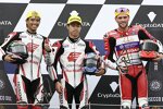 Ai Ogura (Honda Team Asia), Somkiat Chantra (Honda Team Asia) und Jake Dixon (Aspar) 