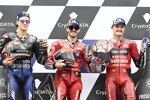 Fabio Quartararo (Yamaha), Francesco Bagnaia (Ducati) und Jack Miller (Ducati) 