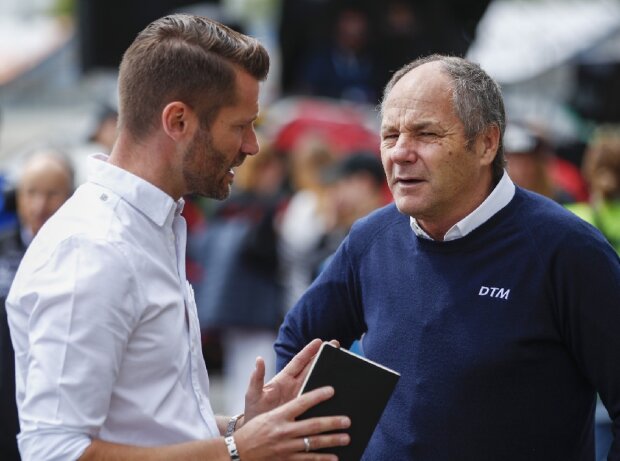 DTM-Boss Gerhard Berger und Martin Tomczyk, DTM-Repräsentant für den Marken- und Sportbereich. DTM-Boss Gerhard Berger und Martin Tomczyk, DTM-Repräsentant für den Marken- und Sportbereich.
