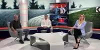 SPORT1-Experte Christian Danner, Karl Wendlinger und Moderatorin Ruth Hofmann