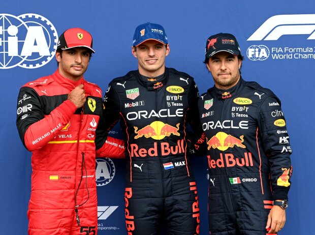 Titel-Bild zur News: Carlos Sainz, Max Verstappen, Sergio Perez