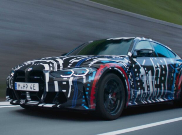 Titel-Bild zur News: BMW-Versuchsfahrzeug auf Basis des i4 mit vier Elektromotoren