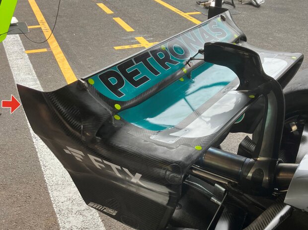 Mercedes-Heckflügel für den W13 beim Belgien-Grand-Prix 2022 in Spa