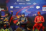 Sergio Perez (Red Bull), Max Verstappen (Red Bull) und Carlos Sainz (Ferrari) 