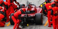 Charles Leclerc (Ferrari) beim Formel-1-Boxenstopp