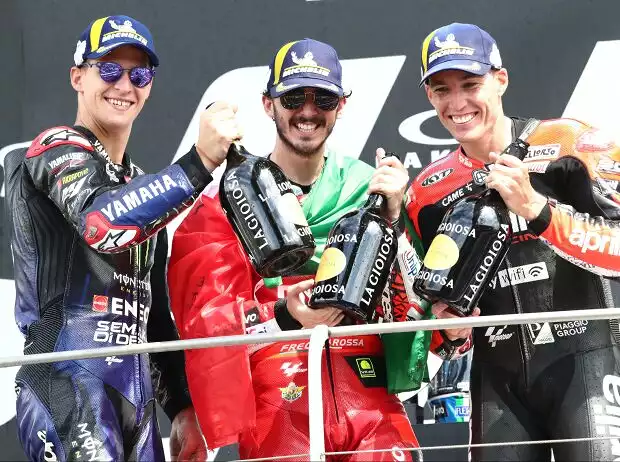 Titel-Bild zur News: Francesco Bagnaia, Fabio Quartararo, Aleix Espargaro