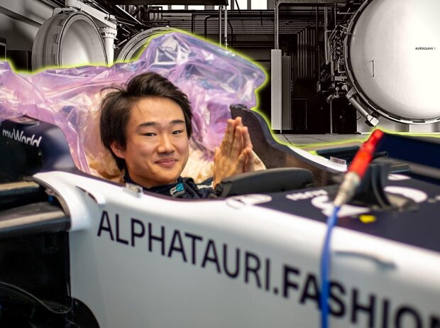 Titel-Bild zur News: Yuki Tsunoda, AlphaTauri-Fabrik in Faenza