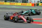 Carlos Sainz (Ferrari) und Sebastian Vettel (Aston Martin) 