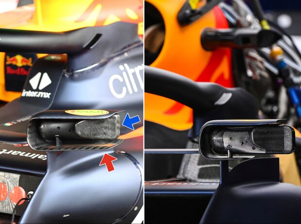 Rückspiegel am Red Bull RB18