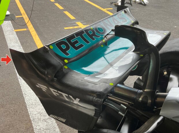 Heckflügel des Mercedes W13 Heckflügel des Mercedes W13