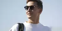 George Russell im Fahrerlager von Zandvoort