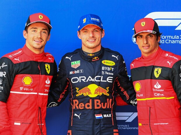 Titel-Bild zur News: Charles Leclerc, Max Verstappen, Carlos Sainz