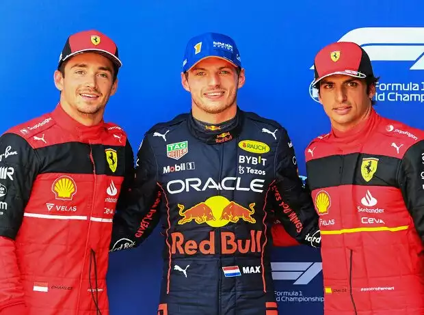 Titel-Bild zur News: Charles Leclerc, Max Verstappen, Carlos Sainz