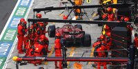 Carlos Sainz (Ferrari F1-75) legt beim Formel-1-Rennen in Zandvoort 2022 einen Boxenstopp ein