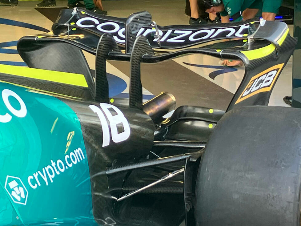 Aston Martin AMR22: Heckflügel, GP Italien 2022 in Monza