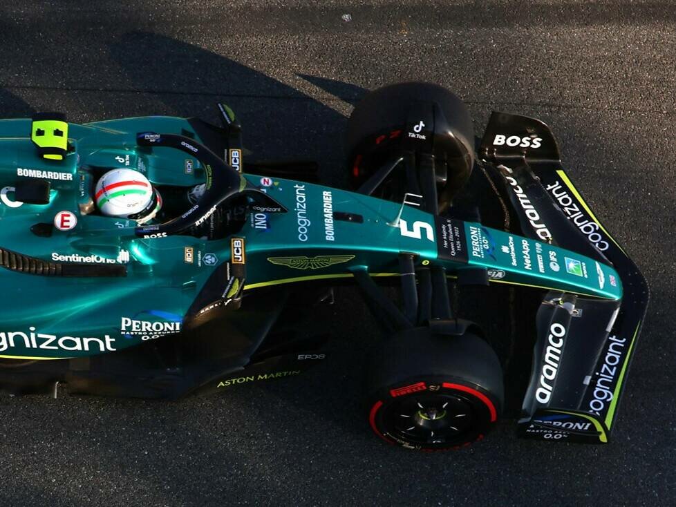 Sebastian Vettel im Aston Martin AMR22 beim Training in Monza 2022