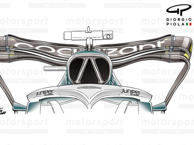 Aston-Martin-Heckflügel in Monza Aston-Martin-Heckflügel in Monza
