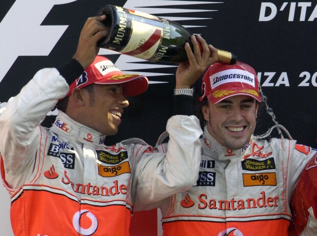 Monza 2007: Lewis Hamilton und Fernando Alonso