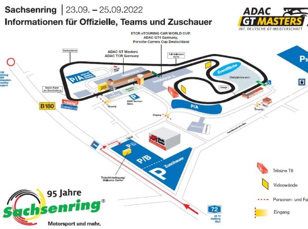 Lageplan ADAC GT Masters Sachsenring 2022
