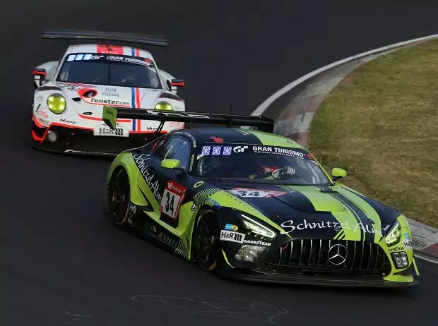 Zwischen Schnitzelalm und Huber kam es beim 24-Stunden-Rennen zur Kollision Titel-Bild zur News: Zwischen Schnitzelalm und Huber kam es beim 24-Stunden-Rennen zur Kollision