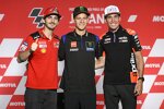 Francesco Bagnaia (Ducati), Fabio Quartararo (Yamaha) und Aleix Espargaro (Aprilia) 