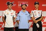 Marc Marquez (Honda), Enea Bastianini (Gresini) und Takaaki Nakagami (LCR) 