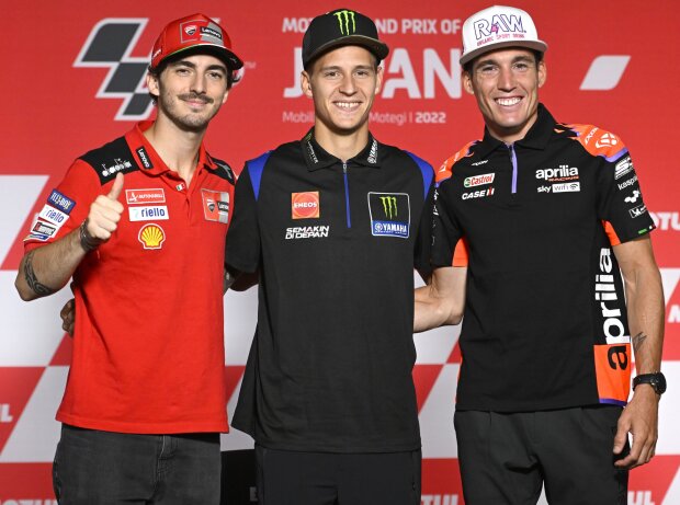 Francesco Bagnaia, Fabio Quartararo, Aleix Espargaro Francesco Bagnaia, Fabio Quartararo, Aleix Espargaro