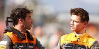 Daniel Ricciardo und Lando Norris (McLaren) nach dem Formel-1-Rennen in Italien 2022