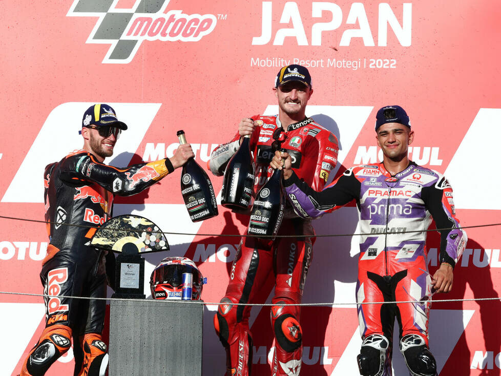 Podium: 1. Jack Miller, 2. Brad Binder, 3. Jorge Martin