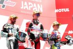 Izan Guevara (Aspar), Dennis Foggia (Leopard) und Ayumu Sasaki (Max Racing) 