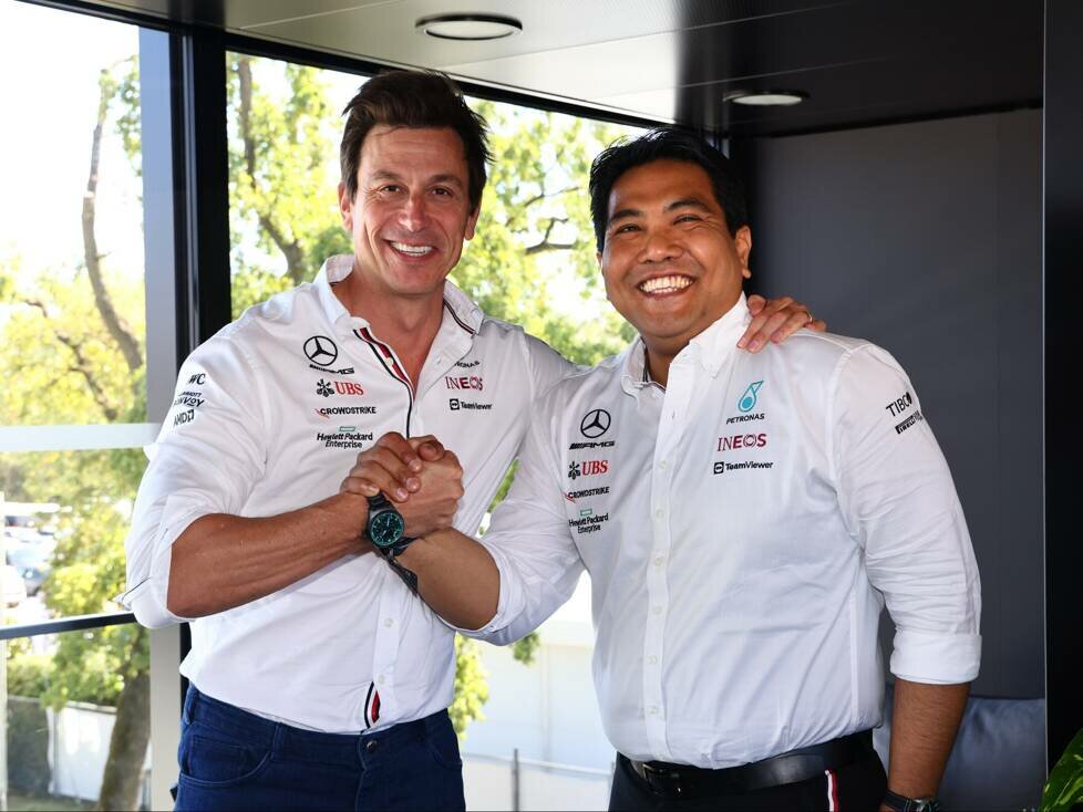 Toto Wolff und Datuk Tengku Muhammad Taufik (CEO Petronas)
