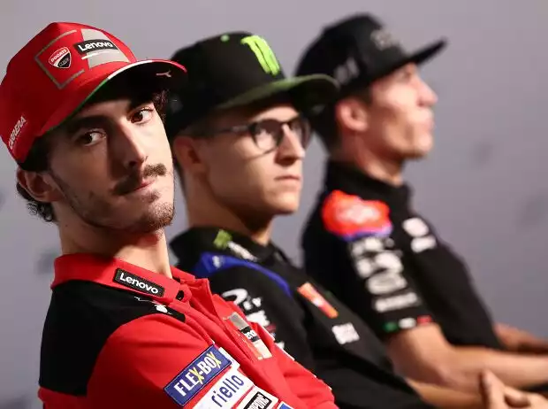Francesco Bagnaia, Fabio Quartararo, Aleix Espargaro Titel-Bild zur News: Francesco Bagnaia, Fabio Quartararo, Aleix Espargaro