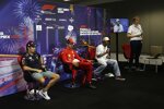 Sergio Perez (Red Bull), Charles Leclerc (Ferrari) und Lewis Hamilton (Mercedes) 