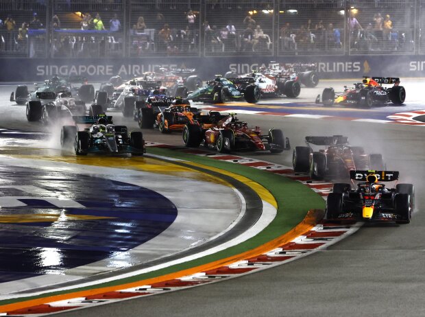 Titel-Bild zur News: Sergio Perez, Charles Leclerc, Carlos Sainz, Lewis Hamilton