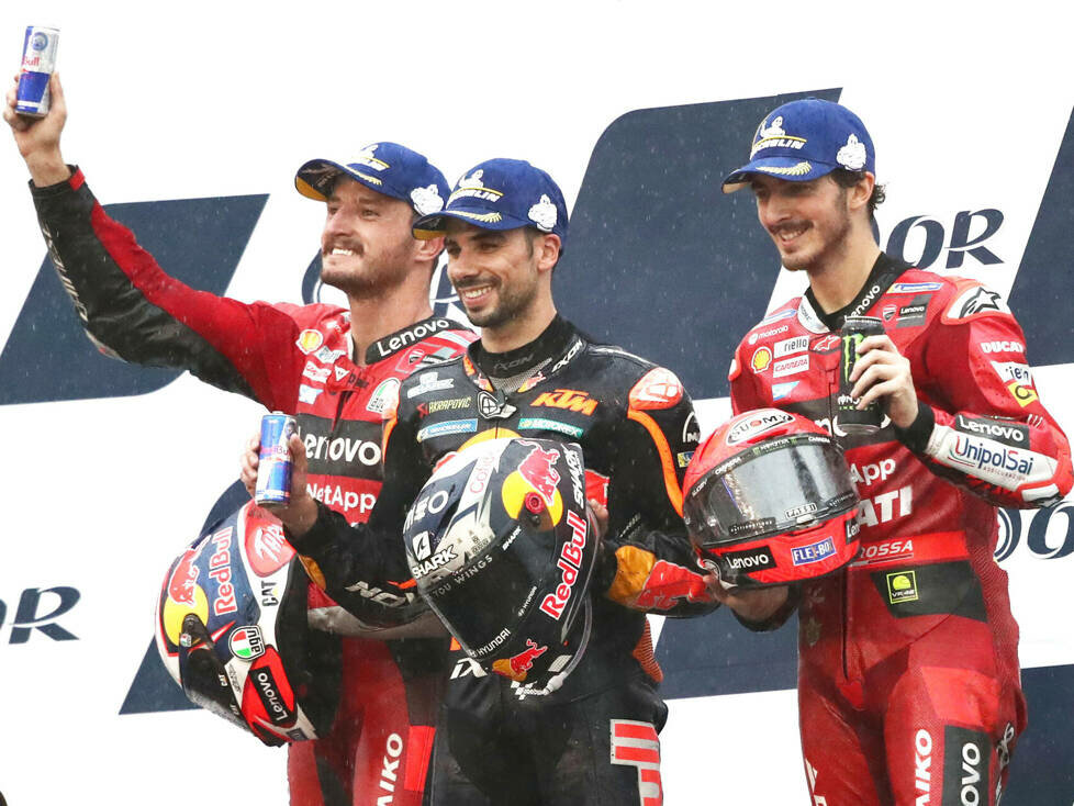 Podium: 1. Miguel Oliveira, 2. Jack Miller, 3. Francesco Bagnaia