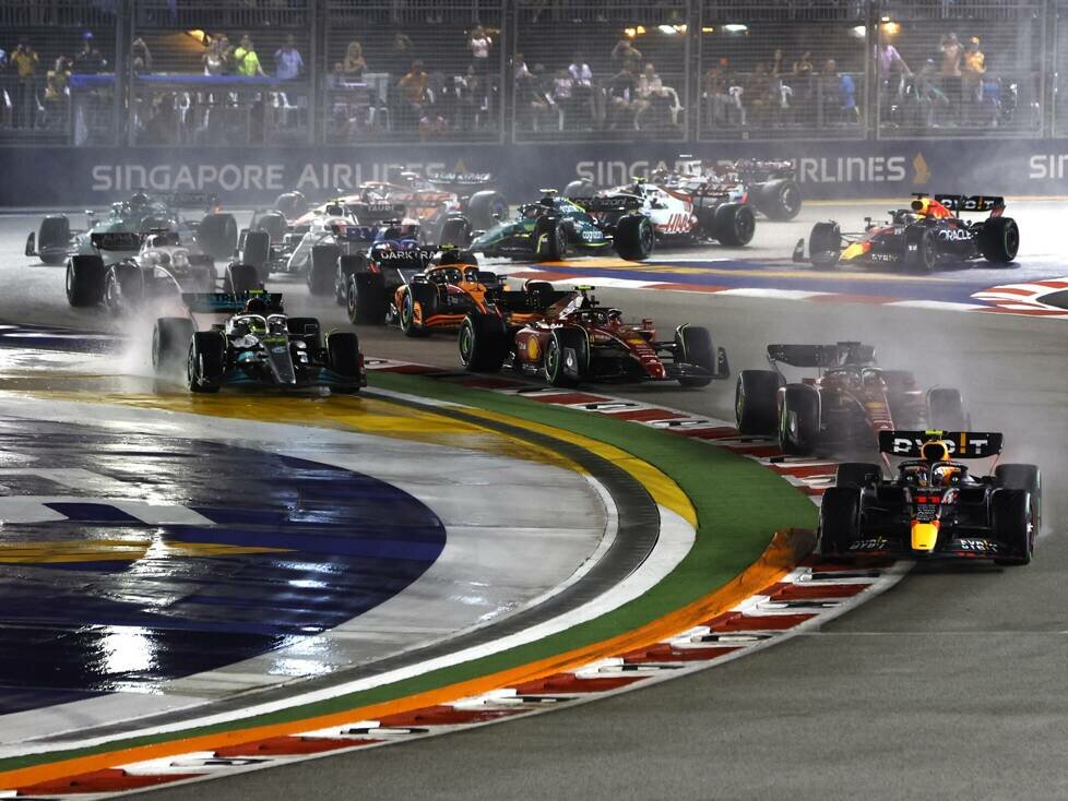 Sergio Perez, Charles Leclerc, Carlos Sainz, Lewis Hamilton
