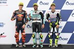 Jaume Masia (Ajo), Dennis Foggia (Leopard) und Ayumu Sasaki (Max Racing) 