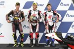 Tony Arbolino (Marc VDS), Somkiat Chantra (Honda Team Asia) und Ai Ogura (Honda Team Asia) 