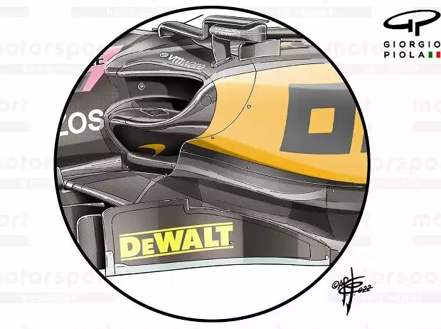 Die neuen Seitenkästen am McLaren MCL36 Titel-Bild zur News: Die neuen Seitenkästen am McLaren MCL36