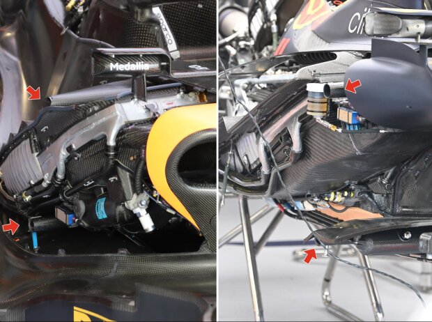 Vergleich: McLaren MCL36 und Red Bull RB18 Vergleich: McLaren MCL36 und Red Bull RB18