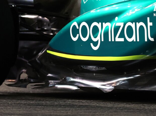 Der neue Unterboden am Aston Martin AMR22 Der neue Unterboden am Aston Martin AMR22