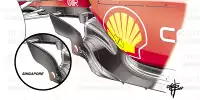 Unterboden von Ferrari Singapur und Suzuka im Vergleich