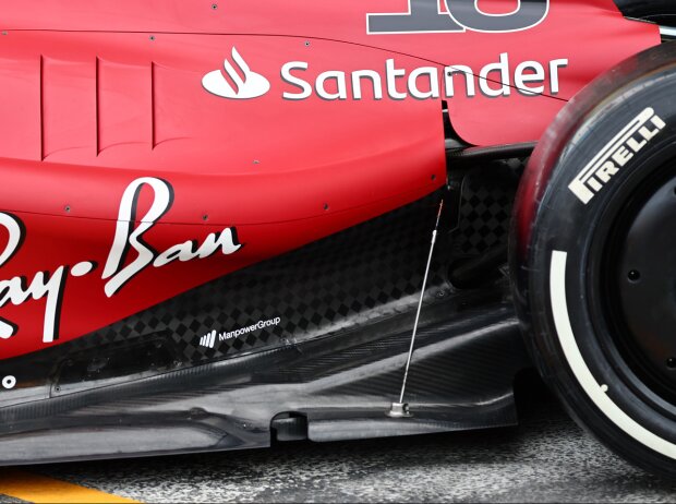 Der alte Unterboden des Ferrari F1-75 im Detail